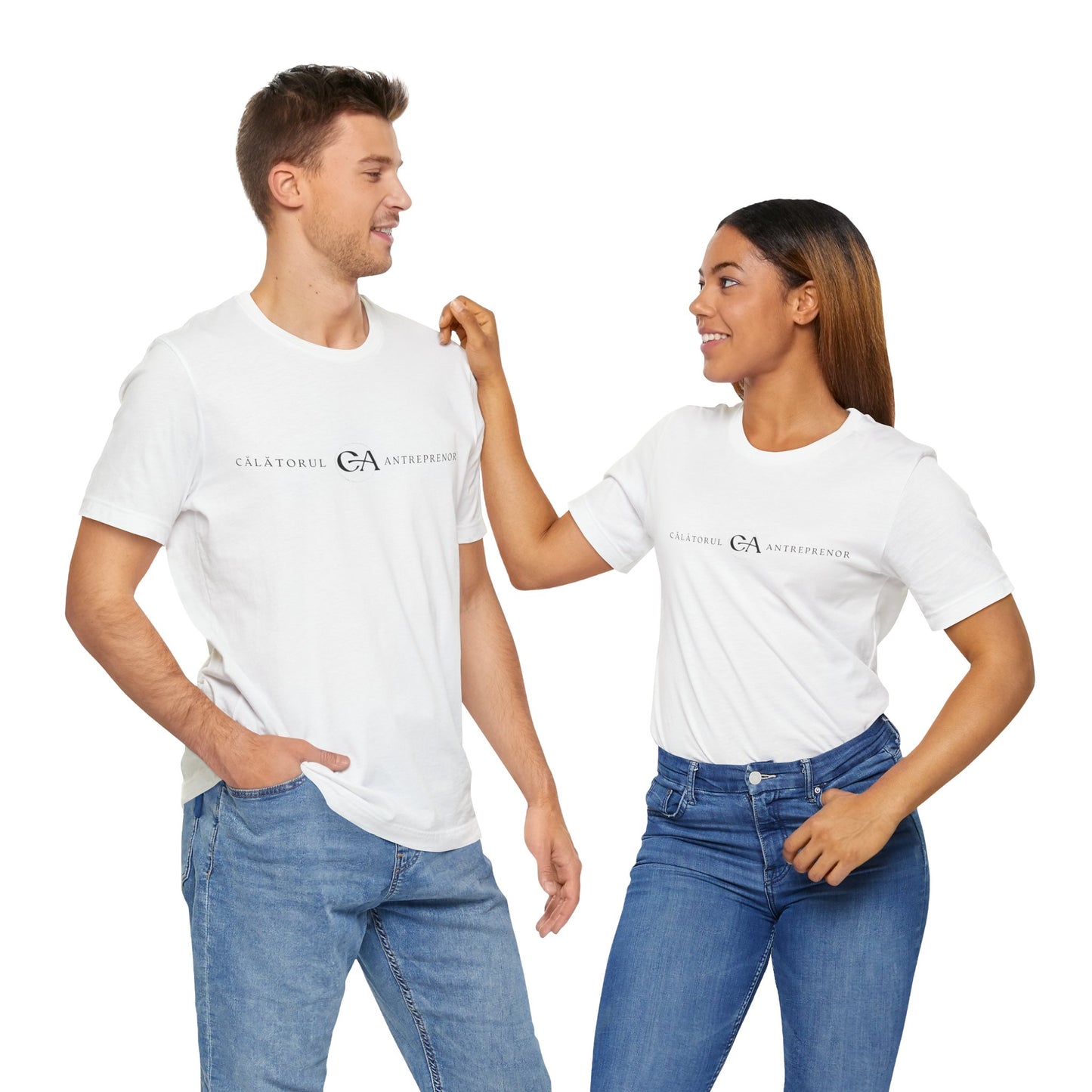 Inspirational Unisex Short Sleeve Tee - Călătorul Antreprenor & Travorium Design