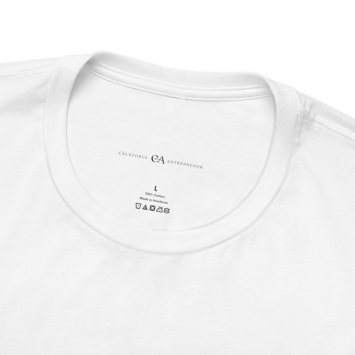Inspirational Unisex Short Sleeve Tee - Călătorul Antreprenor & Travorium Design